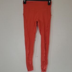 Free People Movement Hearts Aflutter Leggings Size XS Orange Red